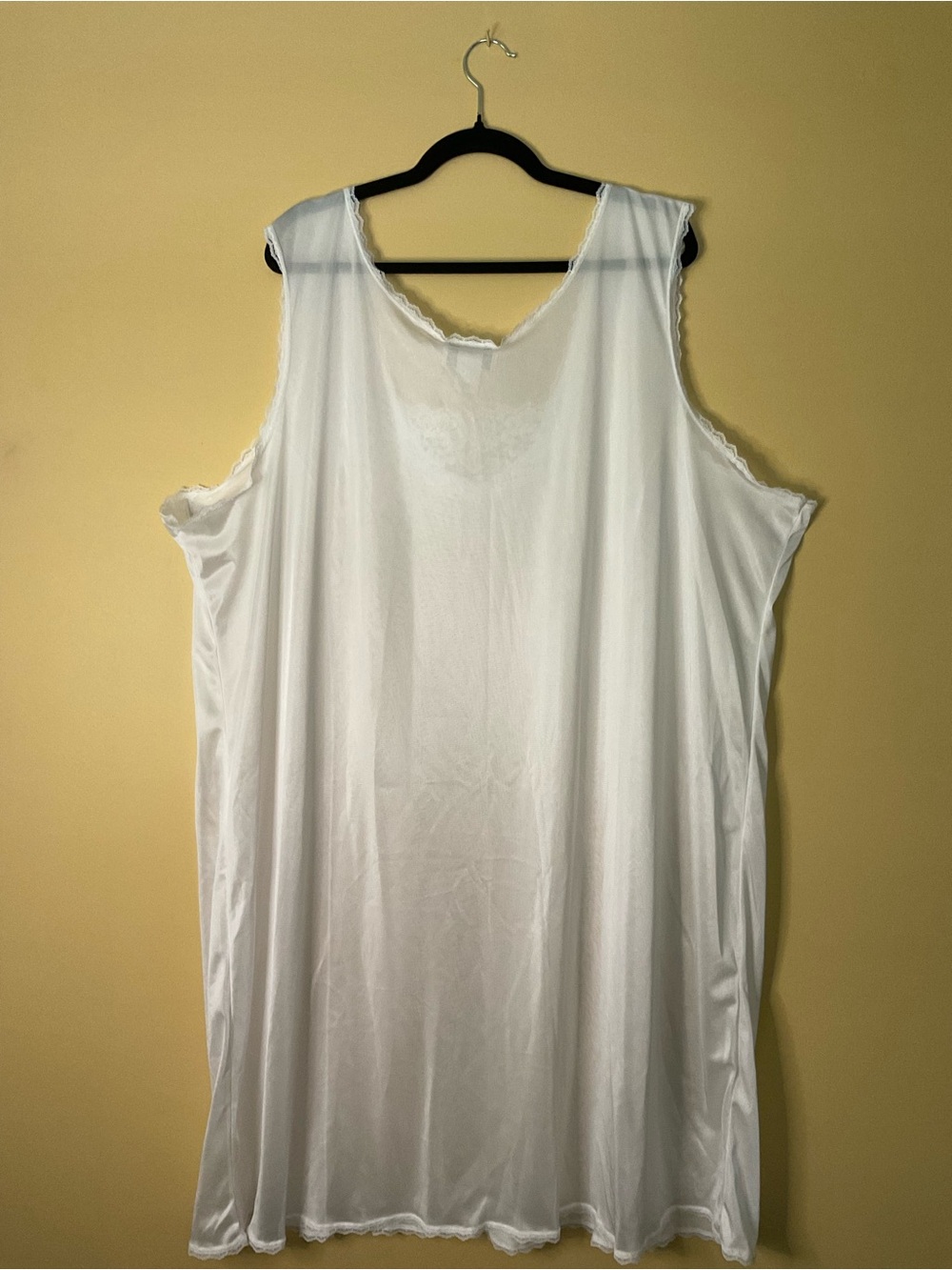 Anthony Richards Plus White Lace-Trim Slip - Picture 4 of 6
